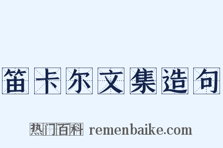 笛卡尔文集造句是什么意思的图片